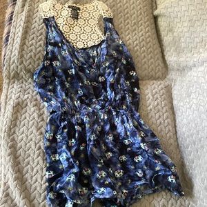 Blue elephant romper